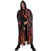Image de Funny Fashion Halloween verkleed cape met kap - vlammen print - Carnaval kostuum/kleding