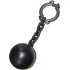 Image de Funny Fashion Jumbo enkel ketting met kogel - 55 cm - kunststof - boeven - gevangenen - halloween