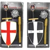 Image de Ridderset 3-delig - nepzwaard, schild en nepknots - Verkleedaccessoire - Assorti - Wit - Zwart