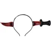 Image de Halloween/horror verkleed diadeem - mes door hoofd - kunststof - verkleedaccessoires