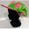 Image de pluche pet - groen met roze bloemen