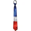 Image de Supporters Stropdas in kleuren van vlag Frankrijk - polyester - Franse vlaggen - Thema dassen