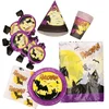 Image de Halloween Thema feest papieren party set - vleermuis - 31 delig - 6 personen - wegwerp servies