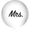 Image de BALLON wit 80 cm bedrukt " MRS"