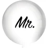 Image de Ballon wit 80 cm bedrukt "Mr"