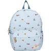 Image de Kidzroom Little Story - Kinder rugzak - 11,7 liter - 36 x 27 x 12 cm - Auto's - Blauw