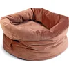 Image de Designed by Lotte Fluco - Kattenmand - Fluweel - Velvet - Roze - 45x45x35 cm