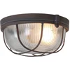 Image de Plafondlamp Lisanne 1342B - Bruin & Transparant - Metaal & Glas - Dimbaar - Mexlite - Geschikt voor Binnen Gebruik - Diameter 17 cm, Hoogte 8 cm