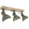 Image de Plafondlamp Gearwood 2133G - Groen - Hout & Metaal - Draaibaar & Kantelbaar - Mexlite - E27 Fitting - Trendy Design - Geschikt voor Binnengebruik
