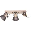 Image de Plafondlamp Gearwood 2133A, Antraciet, Metaal en Hout, Draaibaar en Kantelbaar, E27 Fitting, Mexlite