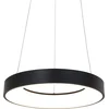 Image de Hanglamp Ringlede 2695ZW Zwart 48 cm rond Kunststof en Metaal In hoogte verstelbaar Steinhauer Modern