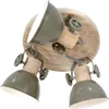 Image de Plafondlamp Gearwood 3063G Groen Metaal Hout Draaibaar en Kantelbaar Mexlite