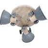 Image de Plafondlamp Gearwood 3063GR Grijs Hout Metaal Draaibaar en Kantelbaar - Mexlite - Landelijk Stijl, Diameter 15cm, Hoogte 19cm