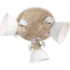 Image de Plafondlamp Gearwood 3063W Draaibaar en Kantelbaar, Hout en Metaal, Wit, Mexlite