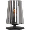 Image de Tafellamp Ancilla 3103ZW Zwart E27 fitting Touch on/off - Eigentijds model van metaal en glas, ideaal voor binnengebruik, snoer van 180 cm
