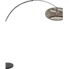 Image de Zwarte vloerlamp Booglamp Maze-Natural 7508ZW van Steinhauer, gemaakt van bamboe en metaal, hoogte verstelbaar en uitschuifbaar, modern design, maximaal 240 cm uitschuiflengte