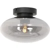 Image de Plafondlamp Reflexion Smoke 25cm Zwart Metaal en Glas Steinhauer