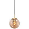 Image de Hanglamp Bollique New 25cm 3497ME Amberkleurig Messing Steinhauer - Design, Hoogte instelbaar, Elektronica, Glas, Metaal, Voor binnen gebruik