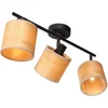 Image de Plafondspot Bambus 3667ZW Zwart 3 lichts met metaal, draaibaar en kantelbaar, trendy Mexlite