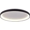 Image de Plafondlamp Ringlede 3691ZW Zwart - Dimbare, trendy kunststof en metaal, geschikt voor binnen, slank profiel van 6 cm - Steinhauer