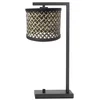 Image de Tafellamp Stang 3715ZW - Trendy zwart/metalen bamboe kap, 140 cm snoer, Steinhauer - Perfect voor binnengebruik