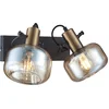 Image de Wandlamp Glaslic 3865BR brons 2-lichts met amber glas van Steinhauer, draaibaar en kantelbaar, metaal en glas, ideaal voor binnengebruik