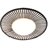Image de Anne Lighting - plafonniere - Aura - zwart - bamboe glas hout - Ø 50cm - LED - 3866ZW