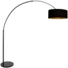 Image de Zwarte Vloerlamp Modern Metaal/Textiel 230 cm Hoogte Verstelbaar Draaikantelbaar Sparkled Light Steinhauer