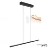 Image de Hanglamp Bande 3994ZW zwarte LED hanglamp 114cm breed met verstelbare hoogte, modern design, Steinhauer