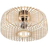 Image de Plafonnier Breeza-Beache 4145ZW met bamboe kap Ø 50cm - naturel en zwart - Steinhauer - trendy binnenverlichting