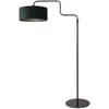 Image de Zwarte Vloerlamp Bloeba 4165ZW van Steinhauer - Verstelbaar in hoogte (150-165 cm), met uitrekbare zwenkarm en groene velours kap van Ø40cm, ideaal voor binnengebruik en trendy styling