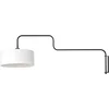 Image de Zwarte Wandlamp Bloeba 4175ZW uit Metaal en Textiel met Draaibare Arm, Diameter 40 cm en Hoogte 20 cm - Steinhauer Trendy Verlichting voor Binnen