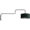 Image de Zwarte Wandlamp Bloeba 4176ZW - Metaal en Textiel, Draaibaar, 40 cm Diameter, Steinhauer