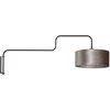 Image de Zwarte Wandlamp Bloeba 4178ZW van Steinhauer met grijze velours kap, diameter 40 cm, hoogte 20 cm, draaibaar en uitklapbaar arm, geschikt voor binnengebruik