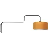 Image de Zwarte Wandlamp Bloeba 4179ZW van Steinhauer met goud velours kap, metaal en textiel, draaibaar en uitklapbaar, ideaal voor binnen gebruik
