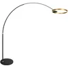 Image de Vloerlamp Ringlux 4130GO met verstelbare hoogte, goudkleurige details, in kunststof en metaal, Steinhauer, voor binnengebruik, modern ontwerp, 4000 Lumen