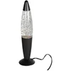 Image de Speelse Glitter Tafellamp Volcan 4187ZW - Zwart Metaal, 35 cm Hoog, Inclusief E14 Lichtbron - Mexlite