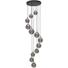 Image de Zwarte Hanglamp Bollique 4195ZW - Hoogwaardige kunststof en metaal, Ø 60 cm, 12 lichtpunten, hoogte instelbaar, Steinhauer, Eigentijds design voor binnen