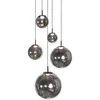 Image de Zwarte Hanglamp Bollique 4196ZW - Stijlvolle Vide Lamp 60 cm van Glas en Metaal, Hoogteinstelbaar, Steinhauer