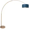 Image de Vloerlampen Bronskleurige Booglamp Sparkled Light 4307BR   Hoogte verstelbaar, met metalen en textiele kap, ideaal voor binnen in klassiek interieur van Steinhauer