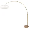 Image de Bronskleurige Vloerlamp Luma-Nola 4308BR   Hoogte verstelbaar, metalen voetplaat, zijden kap 60x22,5 cm   Stijlvolle verlichting van Steinhauer