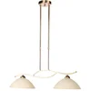Image de Anthea 4325BR - klassieke hanglamp van brons met amberkleurig glas, hoogte verstelbaar, geschikt voor binnen - Steinhauer