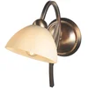 Image de Anthea 4328BR   Klassieke wandlamp met bronskleurig armatuur en marmerlook glazen kap van 17 cm, E27 fitting, Steinhauer
