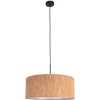 Image de Sparkled Light 4337ZW hanglamp   zwart metalen armatuur met natuurlijke kurken kap, hoogte verstelbaar van 30 tot 145 cm, Steinhauer