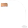 Image de Vloerlamp Sparkled Light 4341W - wit metalen frame met kurken kap Ø40 cm, hoogte 193 cm, diepte 165 cm, draaibaar, kantelbaar en hoogte verstelbaar - Steinhauer