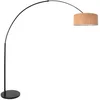 Image de Sparkled Light 4342ZW Vloerlamp - Zwart met Kurken Kap Ø40 cm - Eigentijds - Steinhauer - Draaibaar, Uitschuifbaar en Hoogte Verstelbaar