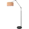 Image de Vloerlamp 7395ZW + K1068FS van Metaal en Kurk, Zwart, Eigentijds Design, Kantelbaar en Hoogte Verstelbaar uit de Prestige Chic Familie