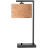 Image de Tafellamp Stang 3332ZW + K3084FS in zwart, gemaakt van kurk en metaal, eigentijds design voor binnen - Merknaam