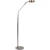 Image de Vloerlamp Ringlux 4138ST - Verstelbare LED leeslamp van geborsteld staal - Draaibaar en kantelbaar - Steinhauer