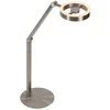 Image de Tafellamp Ringlux 4139ST van Steinhauer - Elegante lamp van geborsteld staal, hoogte verstelbaar van 40 tot 75 cm, met dubbele LED-verlichting en touchdimmer.